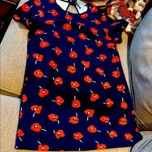 Draper James Navy Poppy Shift Dress